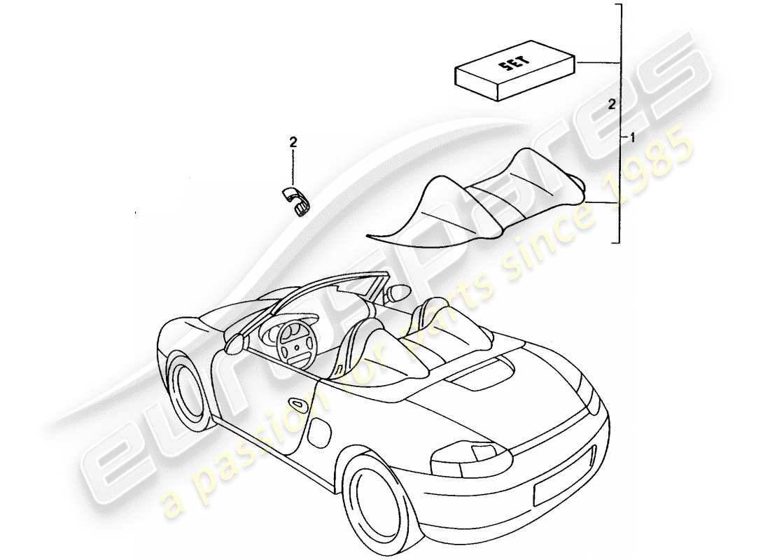 Porsche Tequipment catalogue (1988) COVER Part Diagram
