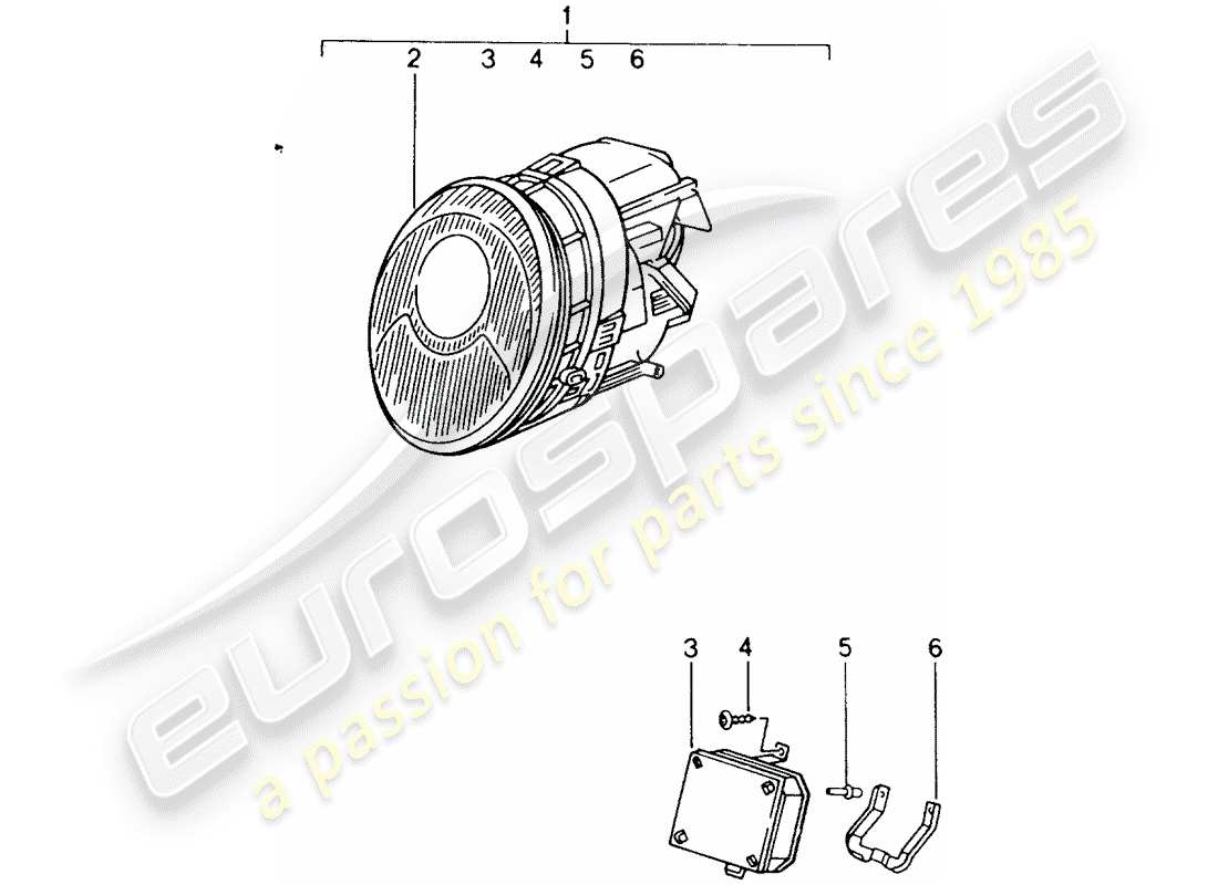 Porsche Tequipment catalogue (1988) headlamp Part Diagram
