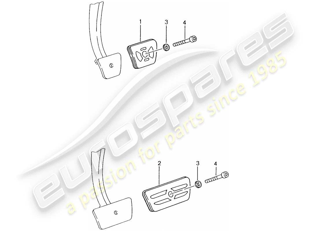 Porsche Tequipment catalogue (1989) vertical pedal adjustment Part Diagram