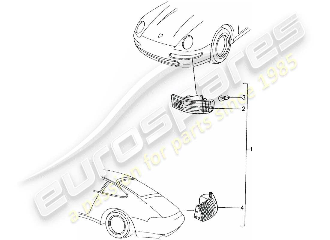 Porsche Tequipment catalogue (1991) turn signal Part Diagram