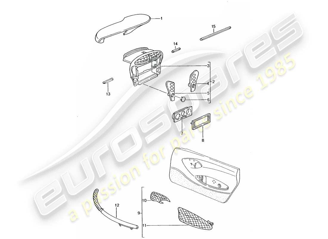 Porsche Tequipment catalogue (1994) INSTRUMENT BOX Part Diagram