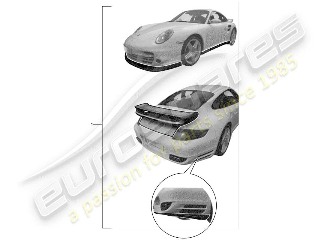 Porsche Tequipment catalogue (1995) aerokit Part Diagram
