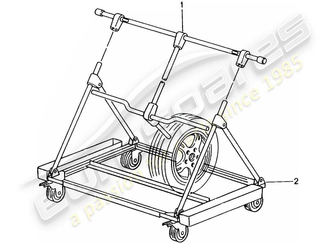 Porsche Tequipment catalogue (1996) transport trolley Part Diagram