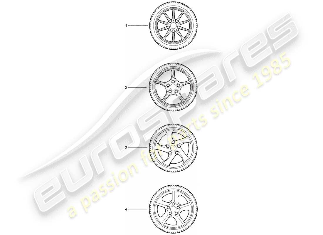 Porsche Tequipment catalogue (1996) GEAR WHEEL SETS Parts Diagram
