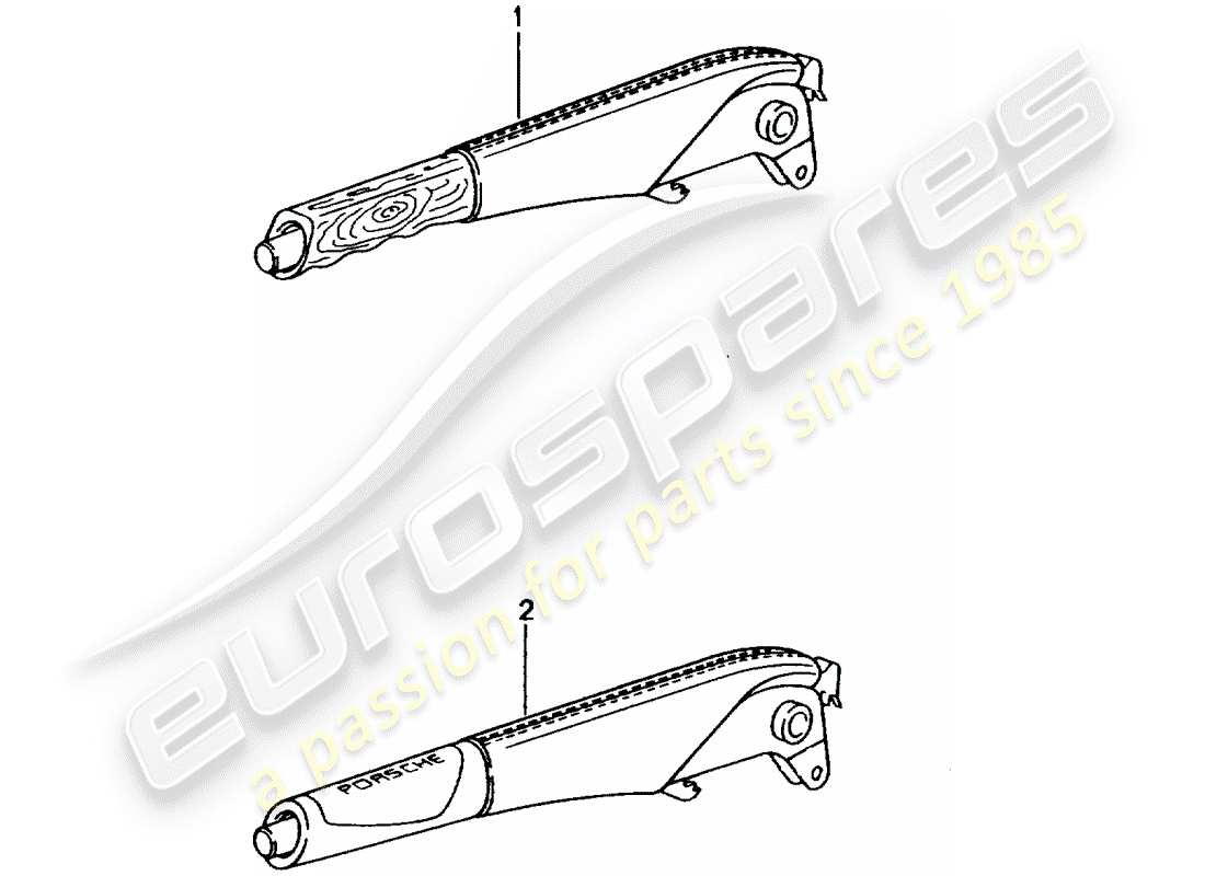 Porsche Tequipment catalogue (1996) HAND BRAKE LEVER Parts Diagram