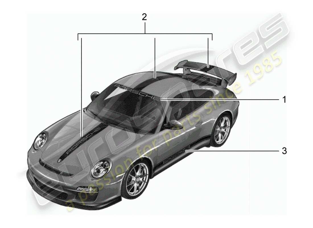Porsche Tequipment catalogue (1996) TRIM FOIL Part Diagram