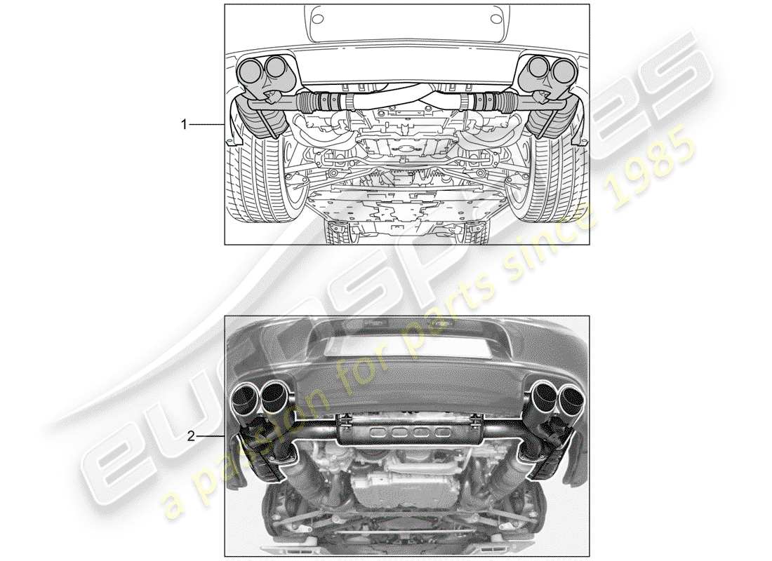 Porsche Tequipment catalogue (1997) Exhaust System Part Diagram