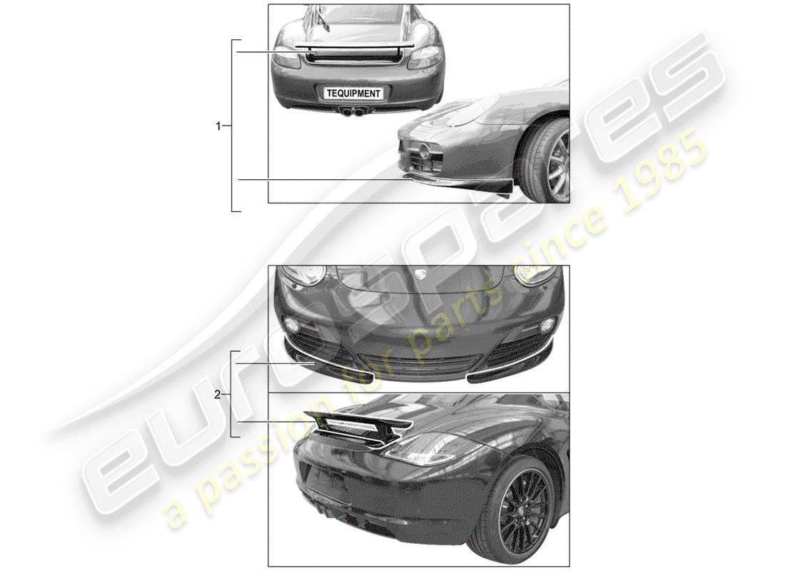 Porsche Tequipment catalogue (1999) aerokit Part Diagram