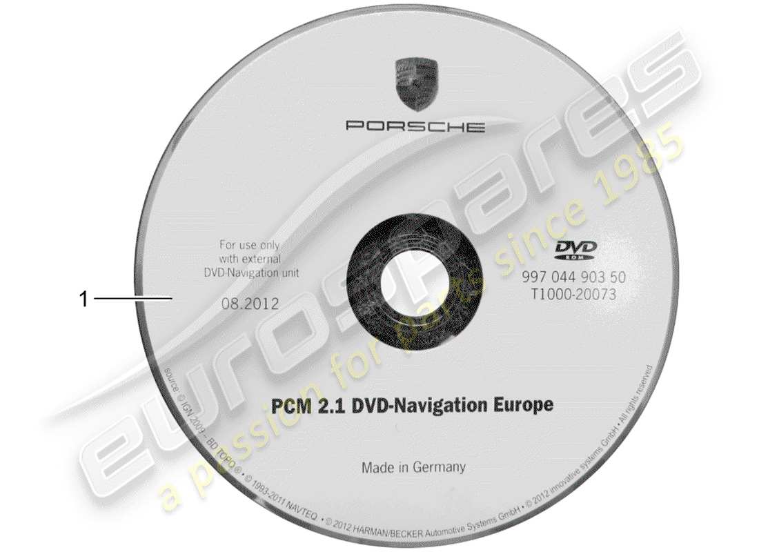 Porsche Tequipment catalogue (2000) navigation Part Diagram