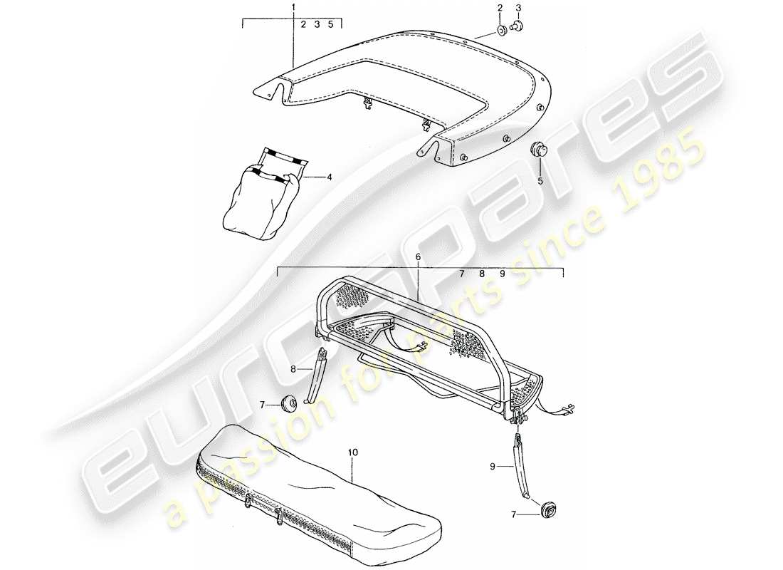 Porsche Tequipment catalogue (2002) BOOT COVER Part Diagram