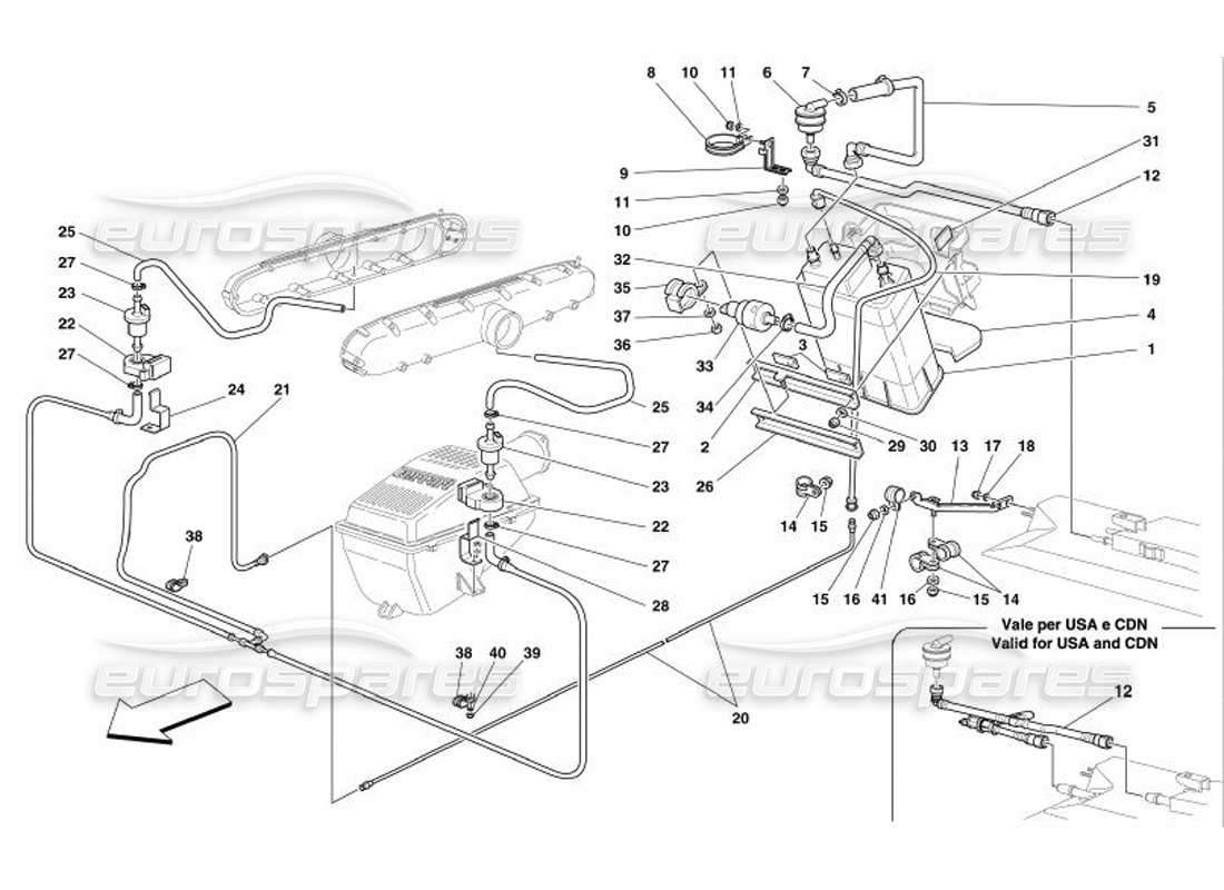 Ferrari 575 Superamerica Antievaporation Device Part Diagram