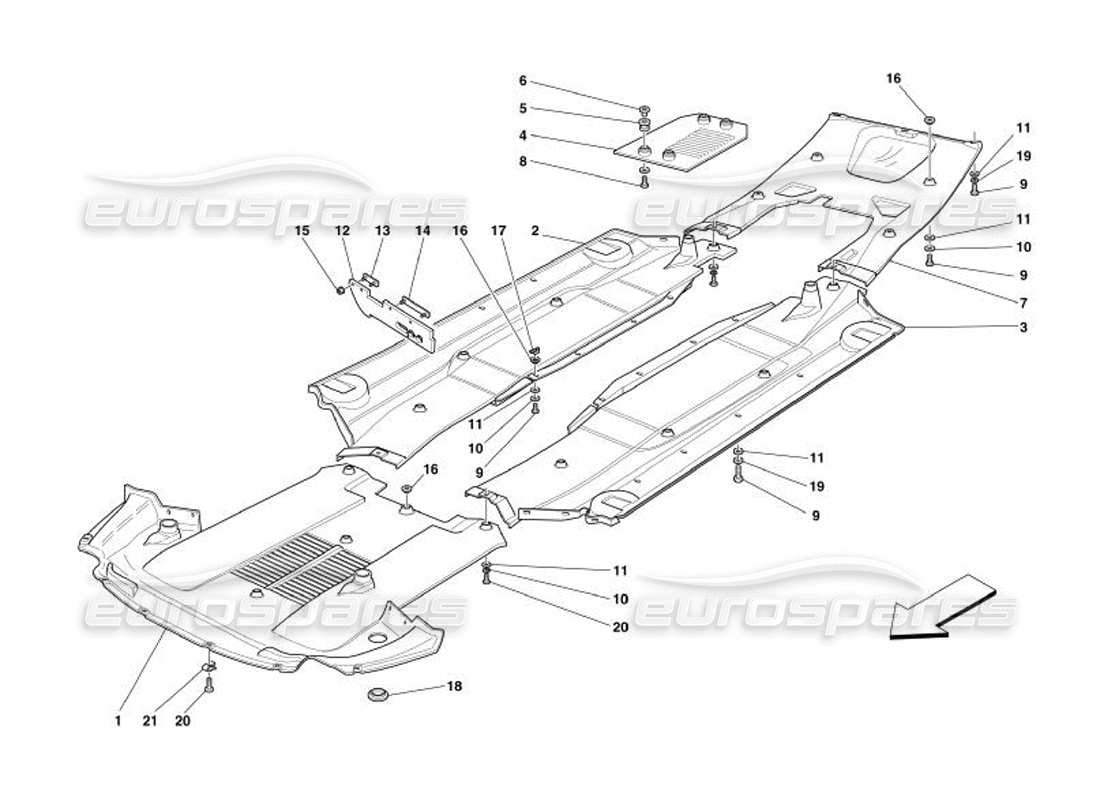 Ferrari 575 Superamerica Flat Floor Pan Part Diagram