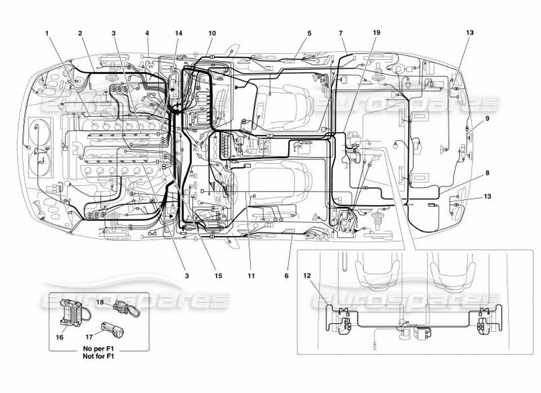 Ferrari 575 Superamerica electrical system Part Diagram