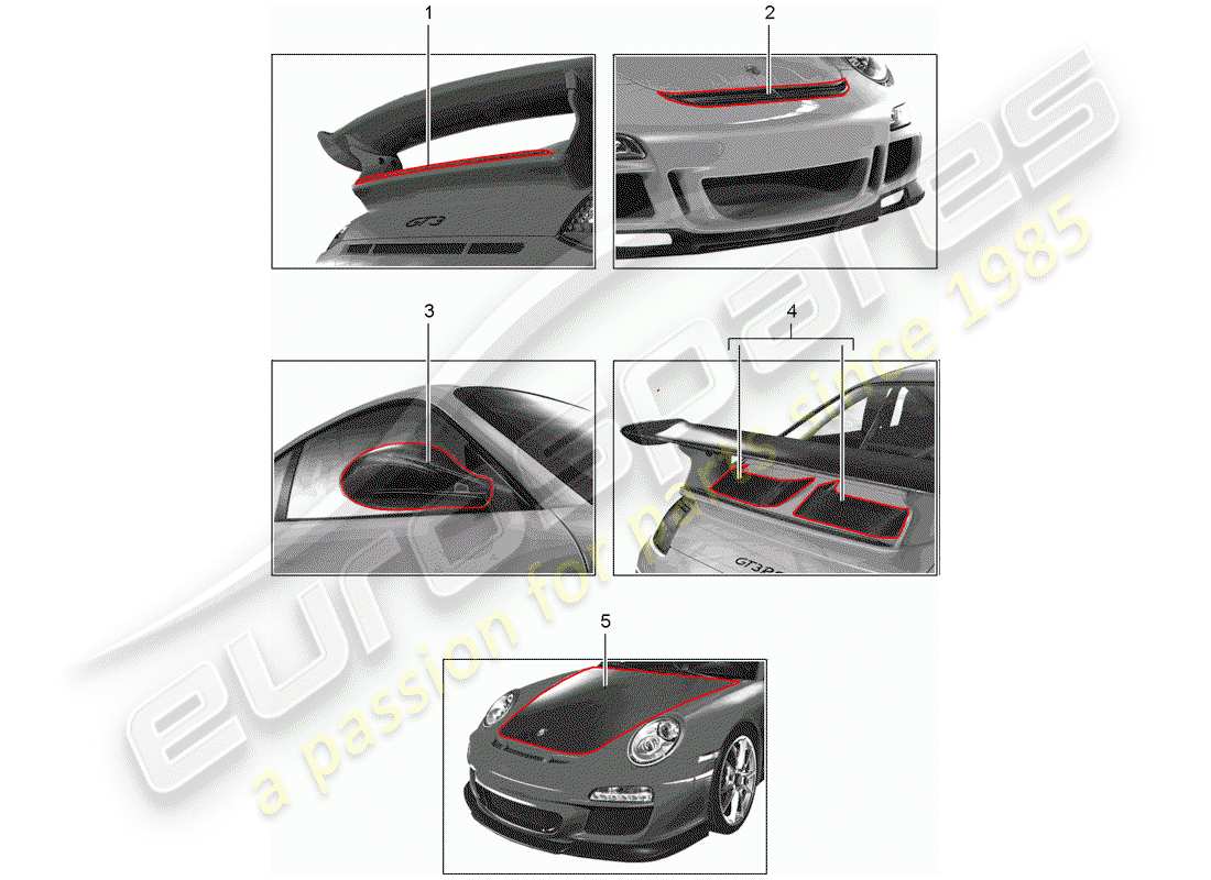 Porsche Tequipment catalogue (2008) motor sports Part Diagram