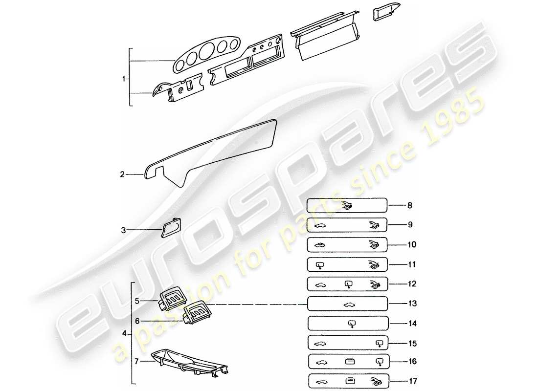 Porsche Tequipment catalogue (2010) PASSENGER COMPARTMENT Part Diagram