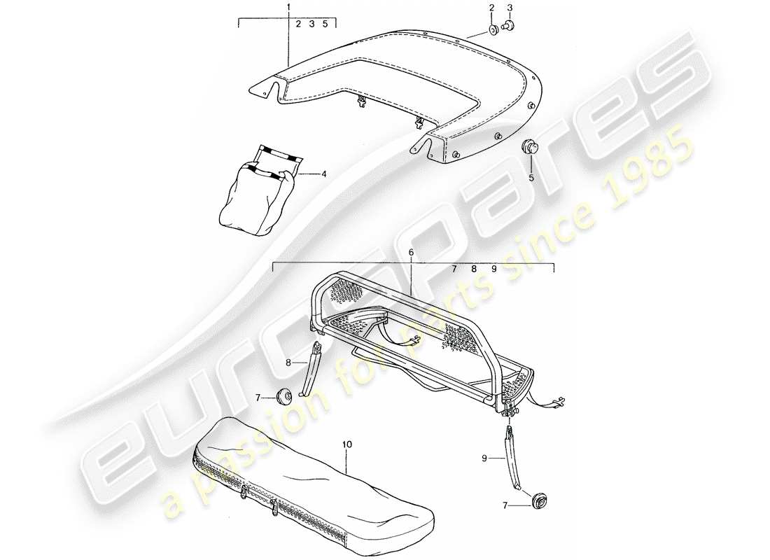 Porsche Tequipment catalogue (2010) BOOT COVER Part Diagram