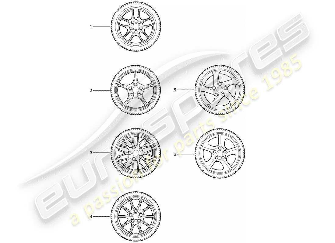 Porsche Tequipment catalogue (2011) GEAR WHEEL SETS Part Diagram