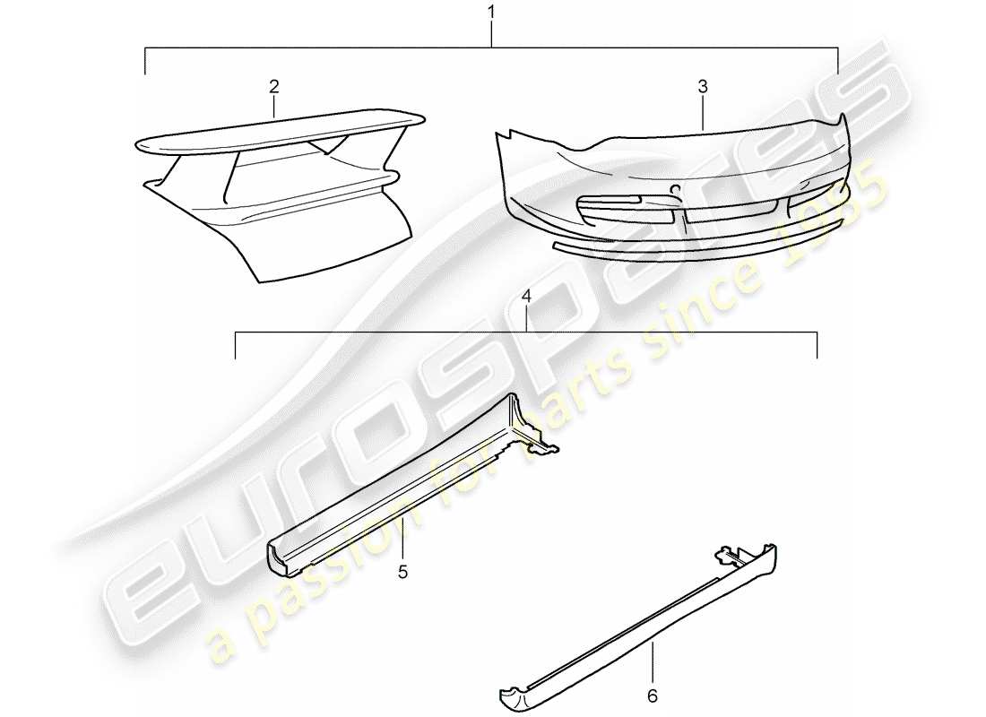 Porsche Tequipment catalogue (2011) aerokit Part Diagram