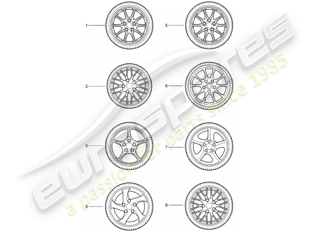 Porsche Tequipment catalogue (2012) GEAR WHEEL SETS Part Diagram