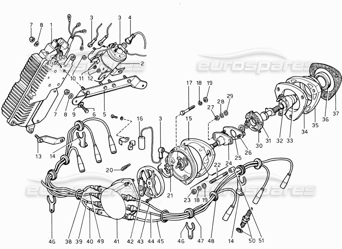 Ferrari 206 GT Dino (1969) engine ignition Part Diagram