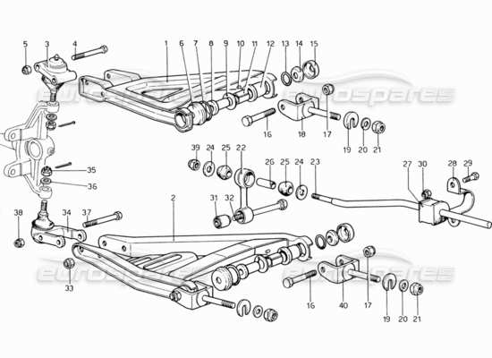 a part diagram from the Ferrari 206 GT Dino (1969) parts catalogue