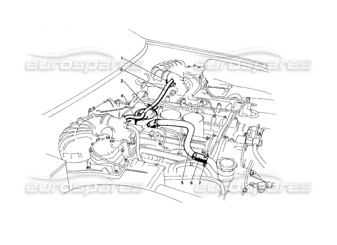 Ferrari 400i (1983 Mechanical) Blow - By System Part Diagram