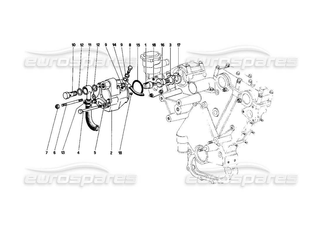 Ferrari 400i (1983 Mechanical) Brake Booster Vacuum Pump Part Diagram