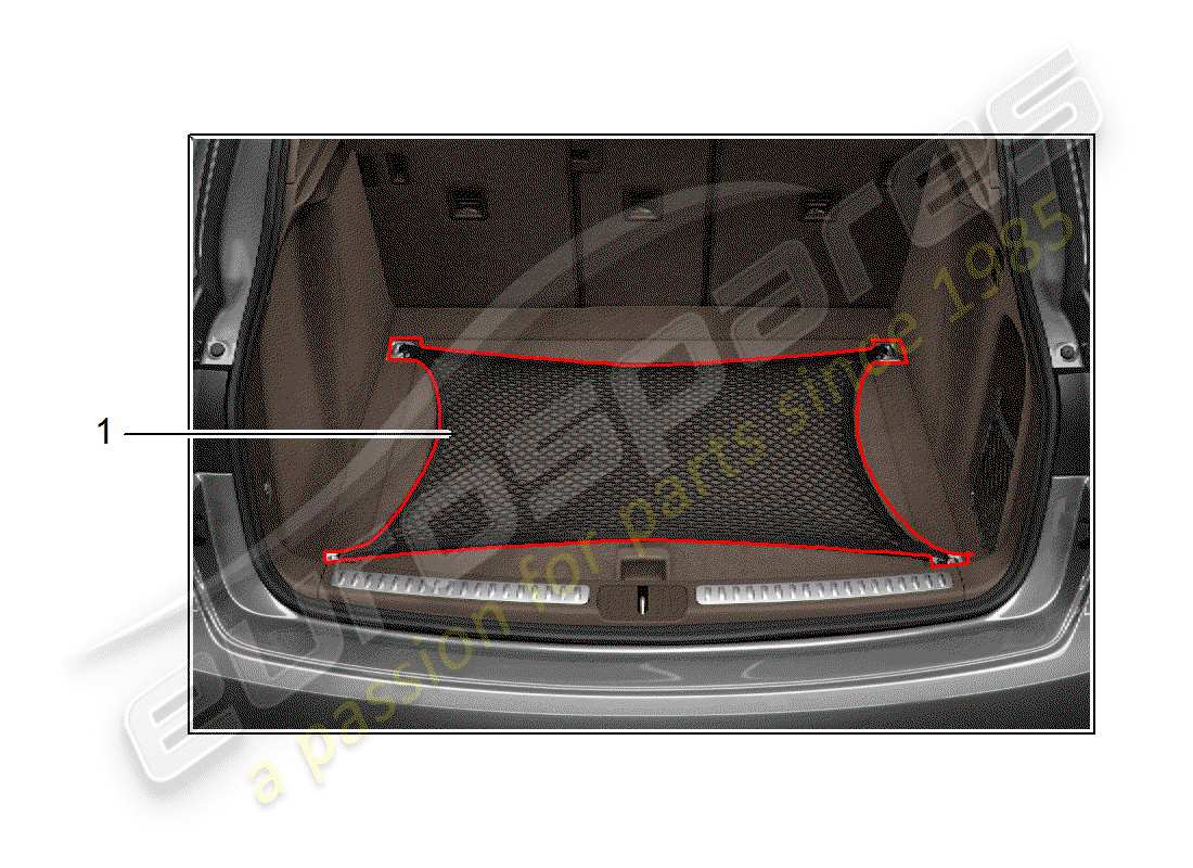 Porsche Tequipment Macan (2014) CARGO NET Part Diagram