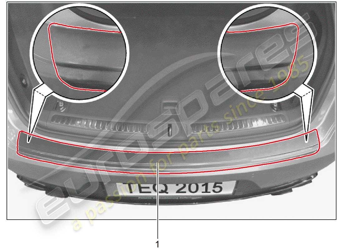 Porsche Tequipment Macan (2015) LOAD EDGE PROTECTION Parts Diagram