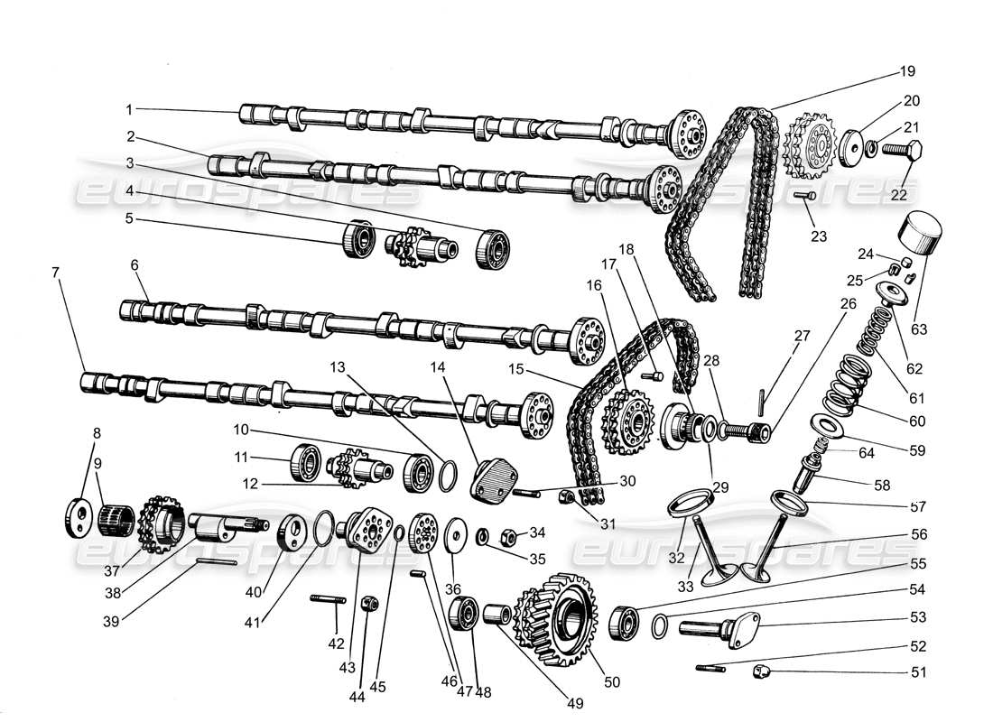 Lamborghini Espada distribution (to 450) Parts Diagram