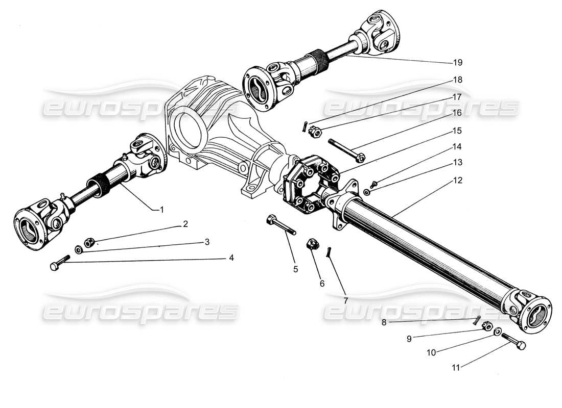 Lamborghini Espada Transmission (0 to 150) Parts Diagram