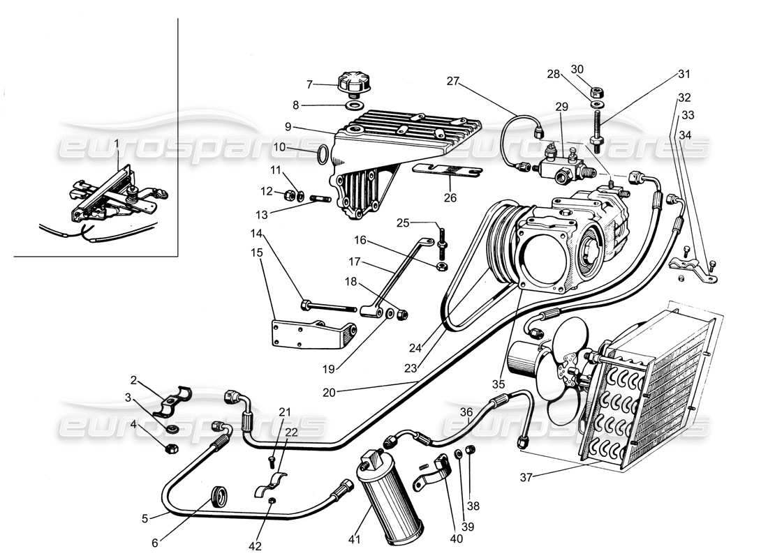 Lamborghini Espada Air-Con (Da 176 a 750) Parts Diagram