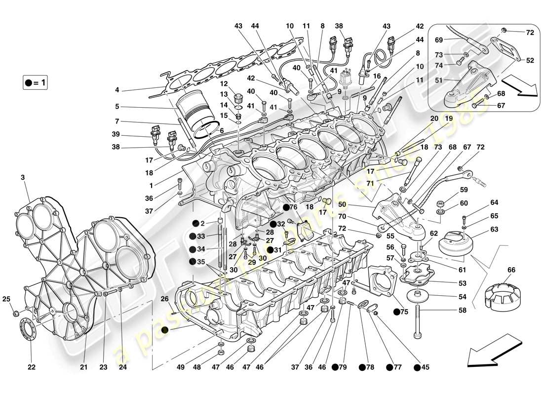 Maserati MC12 crankshaft Part Diagram