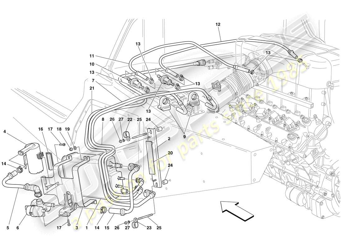 Maserati MC12 Antievaporation Device Part Diagram