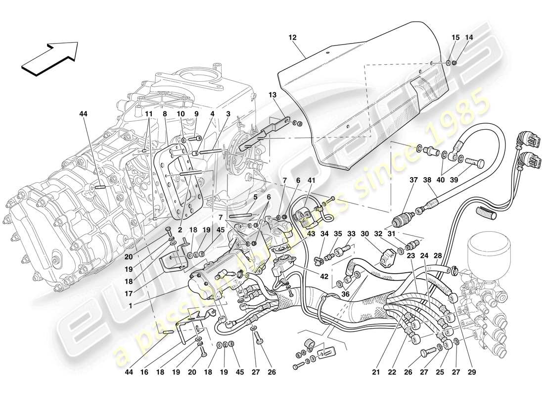 Maserati MC12 F1 Clutch Hydraulic Control Part Diagram