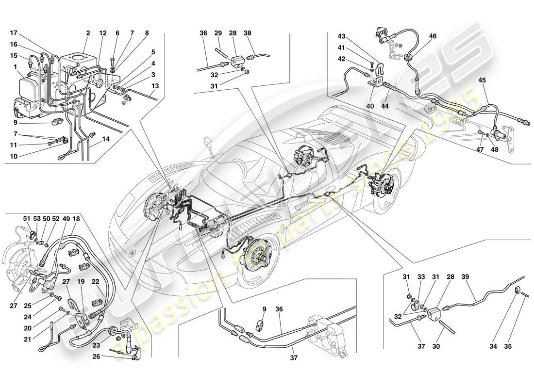 Maserati MC12 Braking system Part Diagram