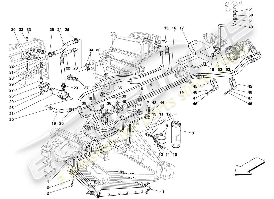 Maserati MC12 air conditioning system Part Diagram