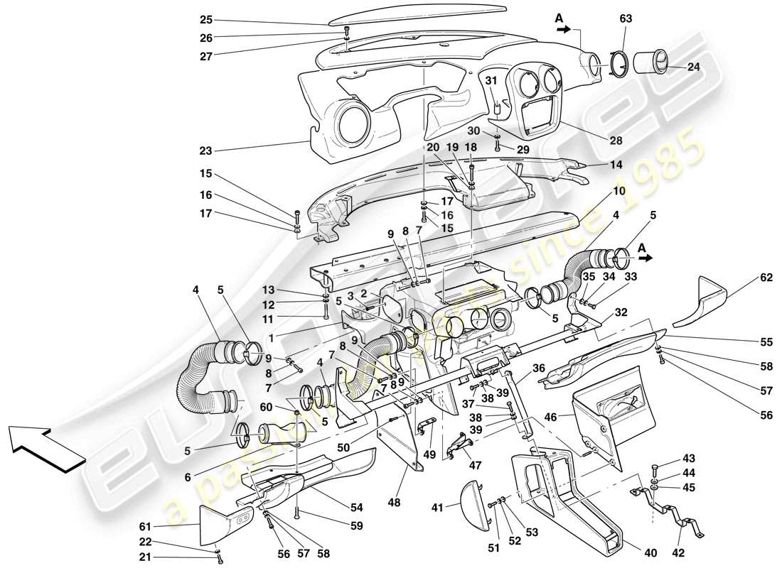 Maserati MC12 DASHBOARD Part Diagram