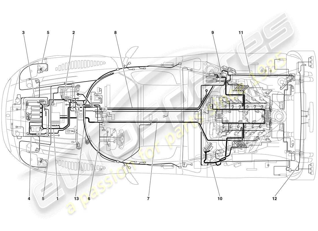 Maserati MC12 electrical system Part Diagram