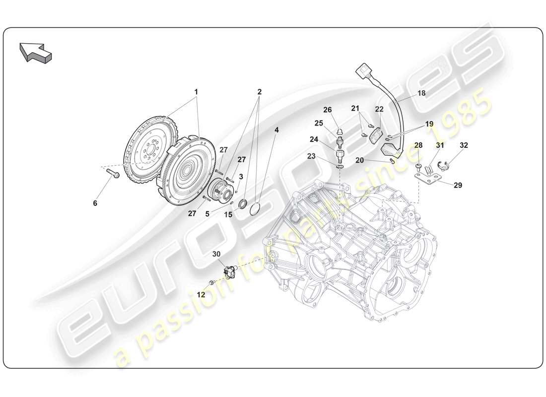 Lamborghini Super Trofeo (2009-2014) clutch Part Diagram