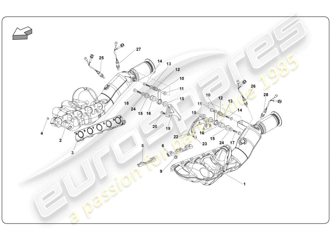Lamborghini Super Trofeo (2009-2014) MUFFLER Part Diagram