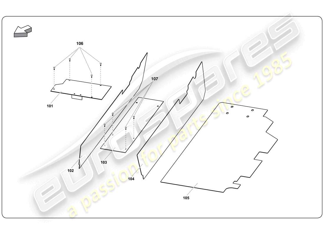 Lamborghini Super Trofeo (2009-2014) Interior Part Diagram