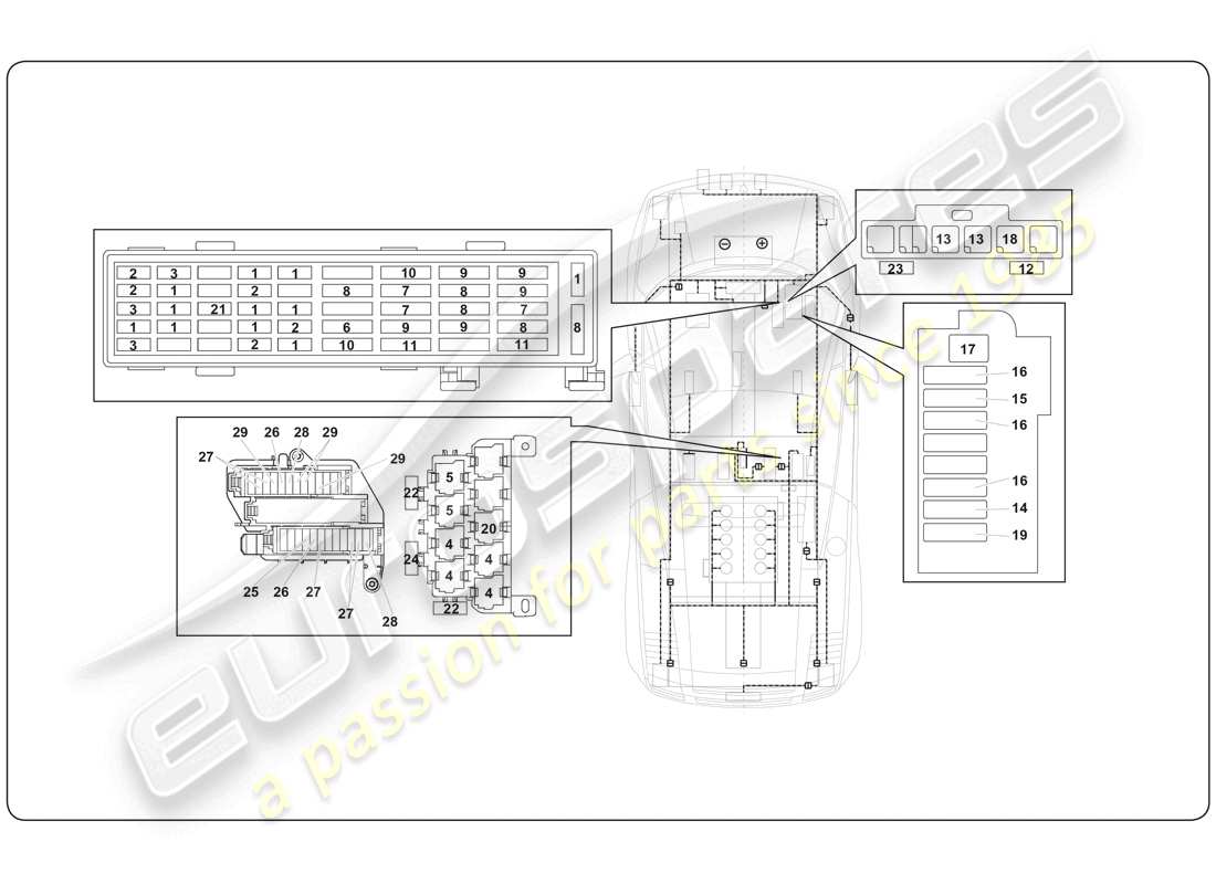 Lamborghini Super Trofeo (2009-2014) electrical system Part Diagram