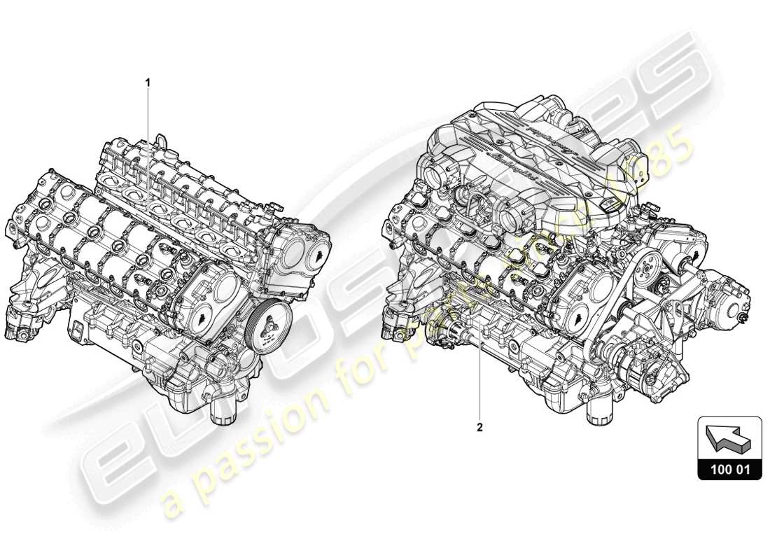 Lamborghini LP720-4 Coupe 50 (2014) engine Part Diagram