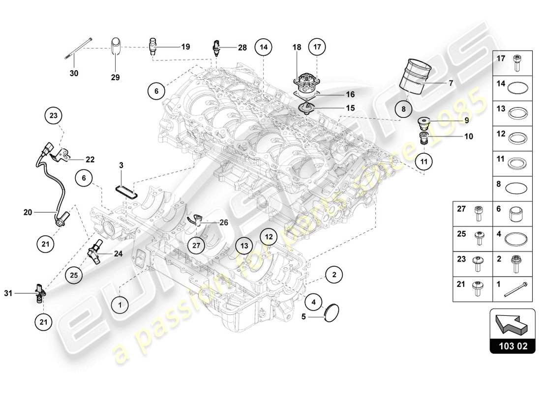 Lamborghini LP720-4 Coupe 50 (2014) oil sump Part Diagram