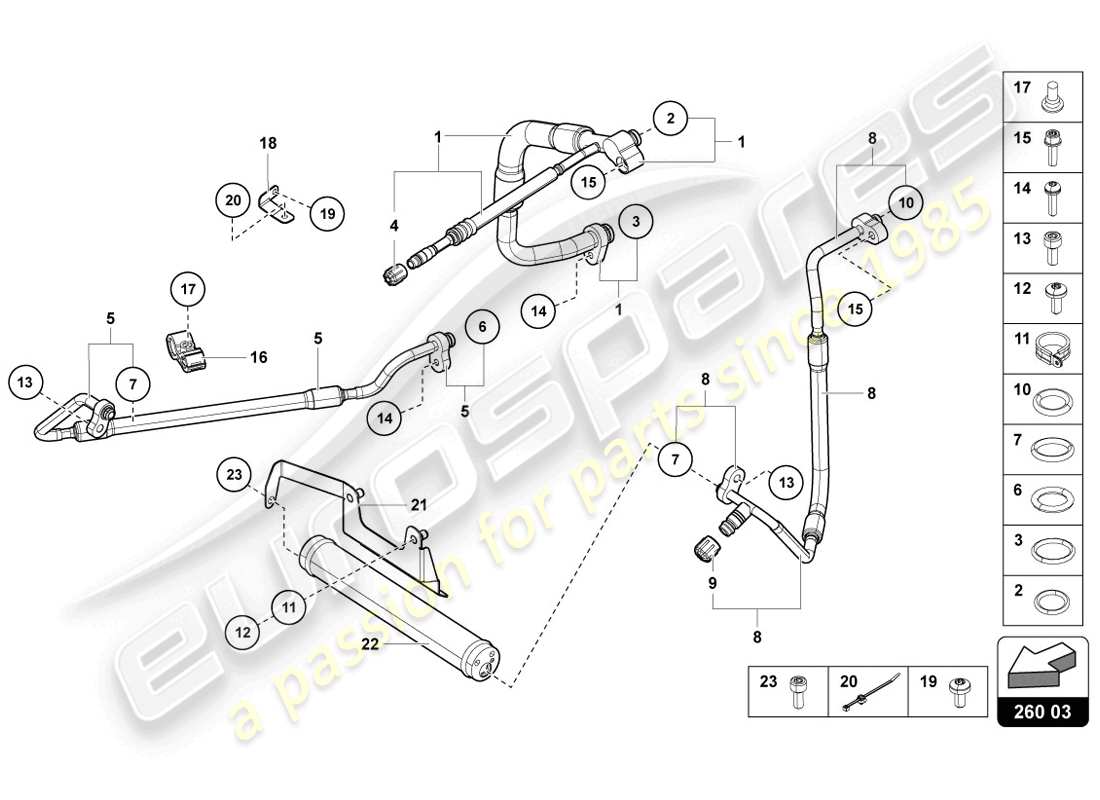Lamborghini LP720-4 Coupe 50 (2014) A/C SYSTEM WITH ELECTRONIC REGULATION Part Diagram