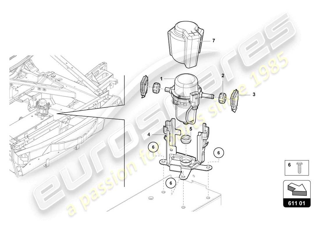 Lamborghini LP720-4 Coupe 50 (2014) VACUUM PUMP FOR BRAKE SERVO Part Diagram