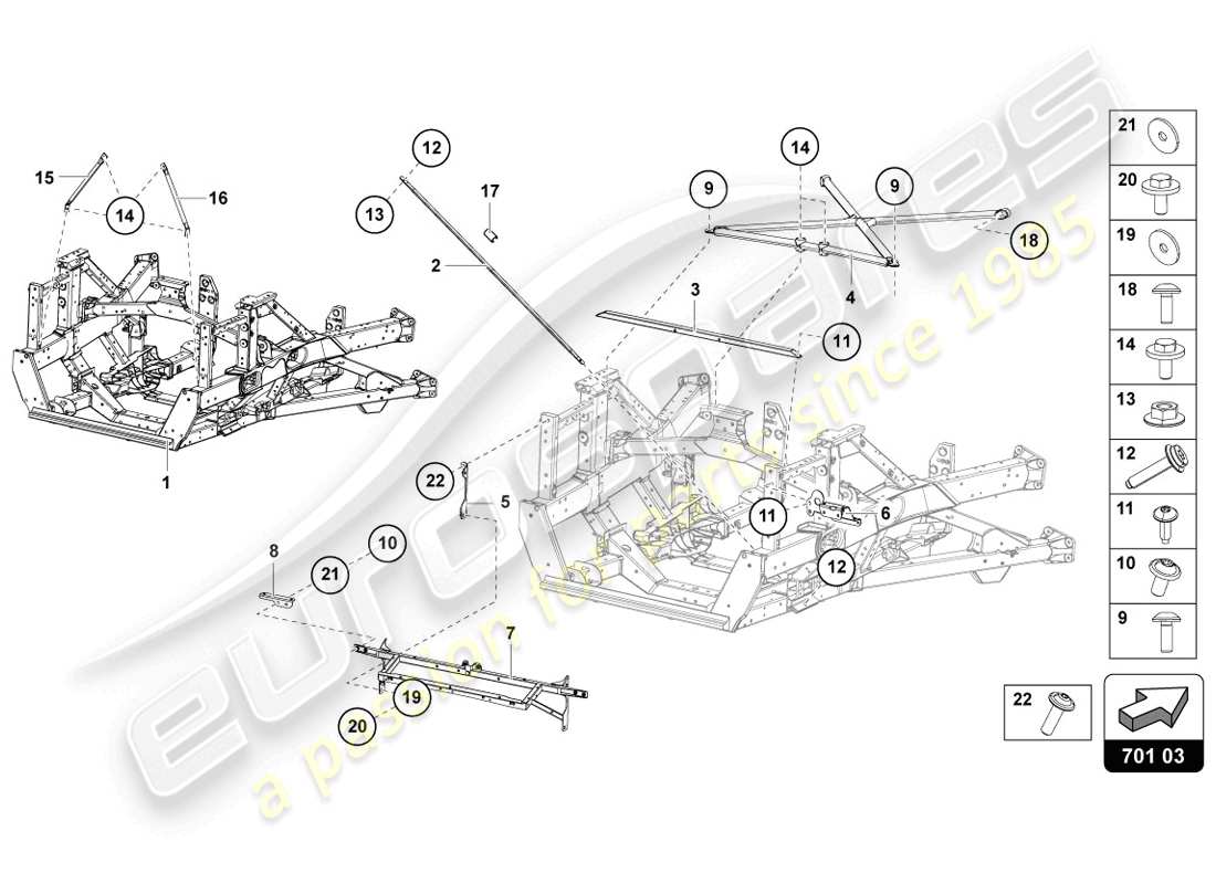 Lamborghini LP720-4 Coupe 50 (2014) TRIM FRAME REAR PART Part Diagram