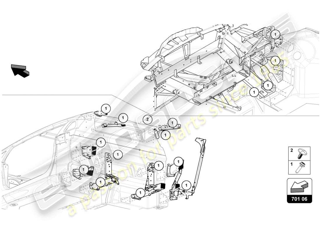 Lamborghini LP720-4 Coupe 50 (2014) fasteners Part Diagram