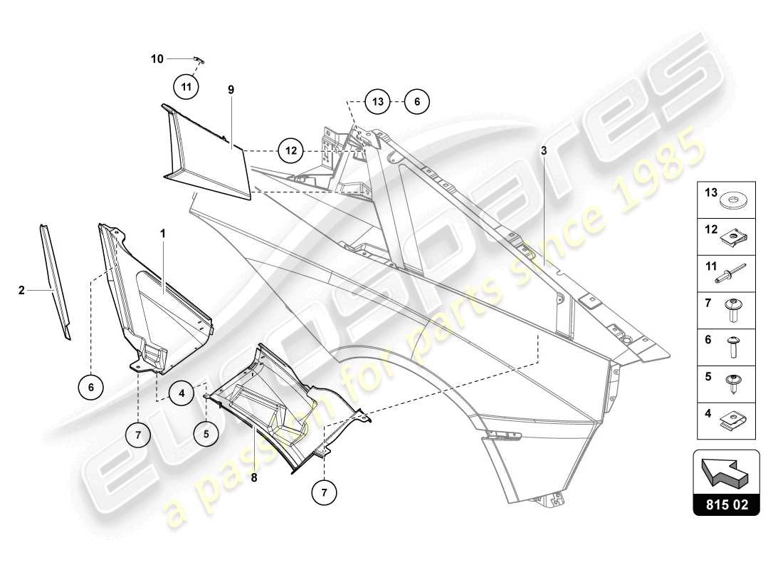 Lamborghini LP720-4 Coupe 50 (2014) AIR INTAKE TRIM PLATE Part Diagram